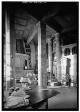 10. INTERIOR, LIBRARY, LOOKING TOWARD STAIRWAY TO GALLERY - Fonthill, East