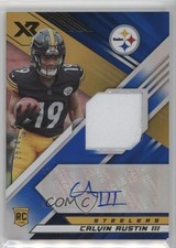 2022 Panini XR Rookie Swatch Blue 28/49 Calvin Austin III #RSA-CA Auto 10w9