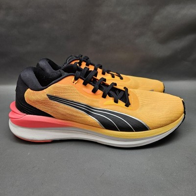 Puma Electrify NITRO 2 Shoes Mens Size 8 Yellow Orange Road Running Sneakers