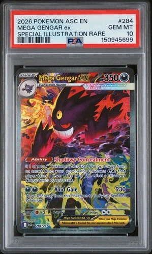 PSA 10 GEM MT 2026 POKEMON ASC EN-ASCENDED HEROES 284 MEGA GENGAR EX SIR