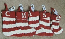 Striped St. Nicholas 8"  Christmas Stocking