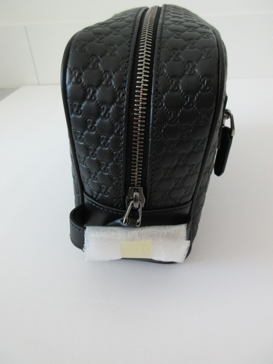 GUCCI バニティ ブラック 美品】GUCCI Black leather porch バニティホースビット