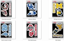 NCAA Decals Set of 3 Sheet is 5 1/2" x 8" by Team ProMark -Select- Team Below