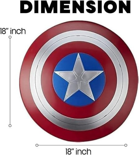 18" Premium Captain Shield - Metal Replica Handmade Captain Round Shield - Medi - Picture 4 of 11
