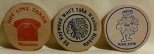 Wooden Nickel (3) Ed Haywood Republican City Auditor Elyria Ohio King Koin Mart