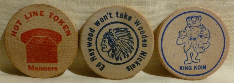 Wooden Nickel (3) Ed Haywood Republican City Auditor Elyria Ohio King Koin Mart