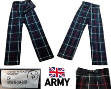 British Army Trews Scottish Regimental Trousers Mackenzie Seaforth Tartan