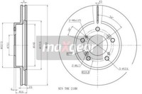 2X Maxgear 19-2554 Bremsscheibe FüR Honda