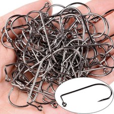 50~200Pcs Jig Hooks 90 Degree Aberdeen Heavy Wire Round Bend DIY Jig Head Tackle — image 10