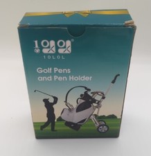 10L0L Golf Pen Holder with 3 Pieces Pens Silver Black Pen Pencil Holder