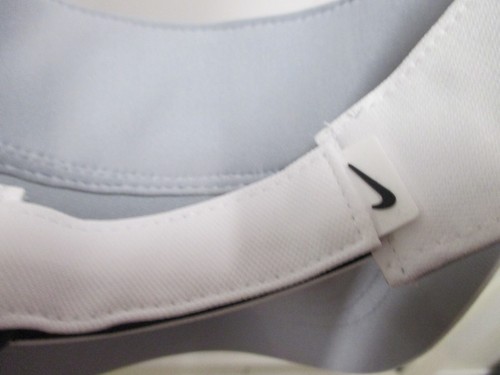 NIKE "GOLF" (DRI-FIT) MENS ACE VISOR (MD/LRG ADJUSTABLE) NWT WHITE & BLACK LOGO - Picture 5 of 5