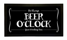 Personalized Bar Runner - Novelty Beer Gifts for Home Bars - Beer O'Clock