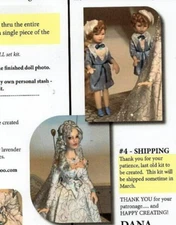 1:12 Miniature Art Doll Dressing ~ Dana Burton~ QUEEN THELMA & ~TUTORIAL/PATTERN