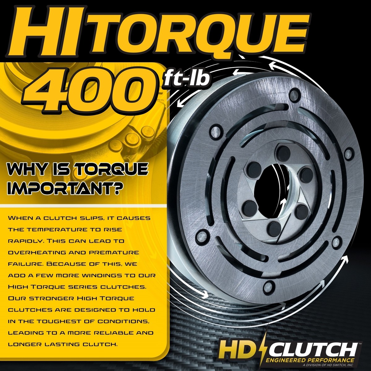 HiTorq 400ftlbs BIGBearing PTO Clutch for Ferris IS4500Z 5023382