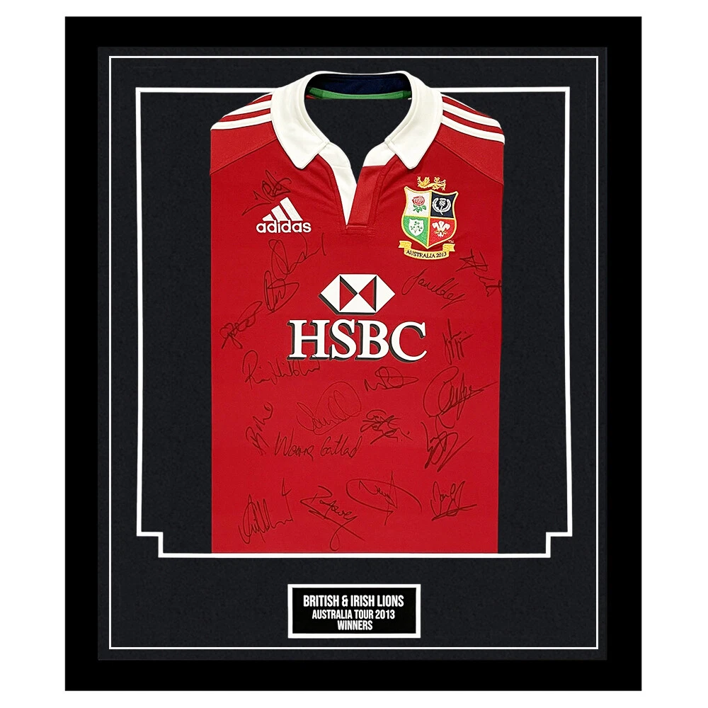 Signed British Irish Lions Framed Shirt Australia Tour 2013