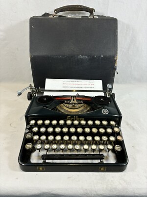 Schreibmaschine Erika 6 blau Baujahr 1935 gereinigt überholt + Band neu