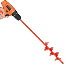 2"x14.5" Garden Auger Drill Bit, Spiral Planter for 3/8" Hex Drill, Bulbs