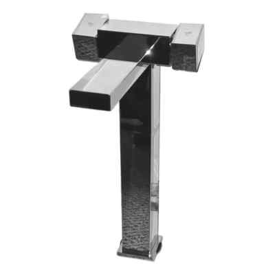 Badezimmer Hochhaus Hoch Mono Waschtisch Mischbatterie Eckig Einhebel Modern Chrom