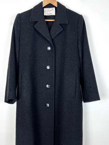 Vintage Fleurette 100% Camel Hair Black Neiman Marcus Coat small 8