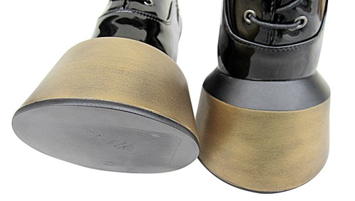 Extrem Pony High Heels Boots schwarz gold Gr 36-46 von Kassiopeya - Bild 11 von 12