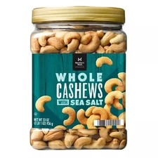 Member's Mark Roasted Whole Cashews with Sea Salt 33 0z 2 LB