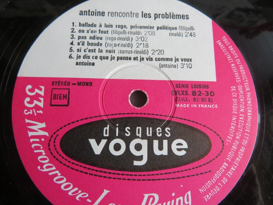 ANTOINE– Rencontre les Problèmes - Original france 1966 ( Les Charlots ) - Photo 4/4