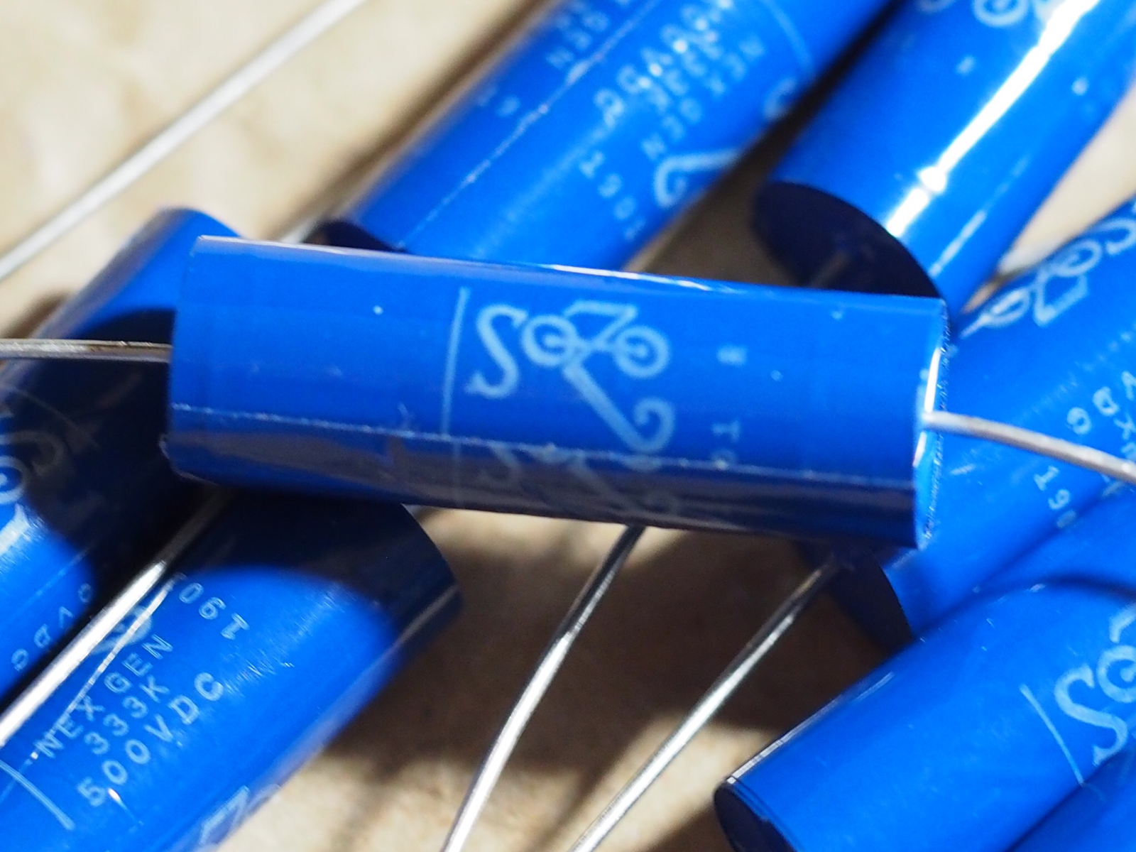 SoZo, 500V, NexGen Blue Molded Vintage Capacitor .022. 99c NO RESERVE