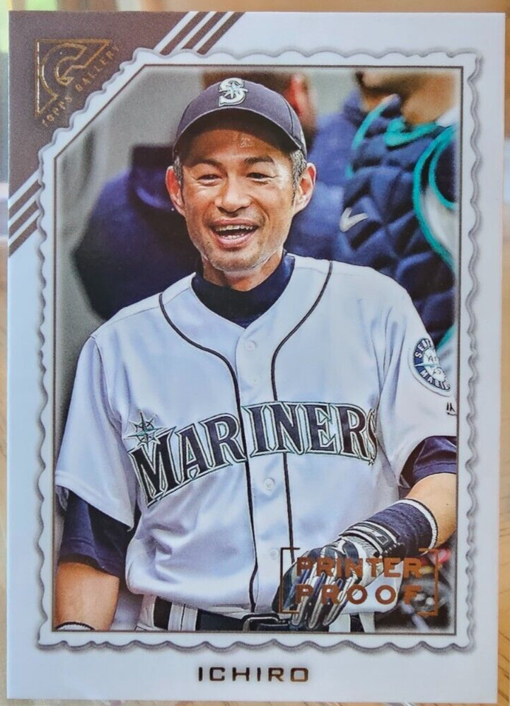 2022 Topps Gallery #7 Printer Proof Ichiro Suzuki Seattle Mariners