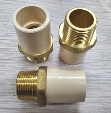 3/4" NPT CPVC Male Adapter, Lead Free Brass Copper Thread