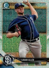 LOGAN ALLEN 2018 Bowman Chrome MOJO REFRACTOR ROOKIE RC #BCP99 Padres 