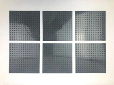 Lego Base Plate for Bricks & Building Square Gray 5 x 5 inch Lot of 6