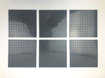 Lego Base Plate for Bricks & Building Square Gray 5 x 5 inch Lot of 6