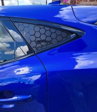 2X Stickers nid d'abeille vitres arrières noir mat jaguar E-Pace 2017-2024