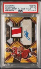 2022 Select Rookie Jersey Patch Auto #RJATES Tari Eason Gold Wave RC /10 Rockets