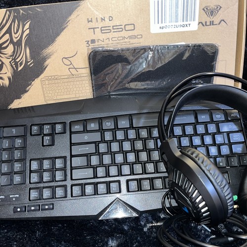 Aula Wind T650 Gaming Keyboard Headset And Mouse Pad Membrane Wired - Picture 11 of 11