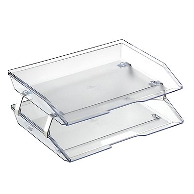 Acrimet Facility 2 Tiers Double Letter Tray (Crystal Color)