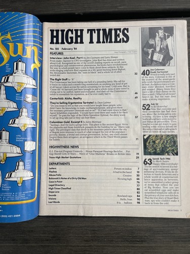 VTG Lot Of 5 High Times Magazine Jerry Garcia Oct 1979 To Feb 2002 Lot - Picture 18 of 24
