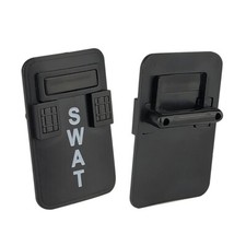 2x SWAT Kugelsichere Schilder Polizei Spezialeinheit für Klemmbaustein Figuren