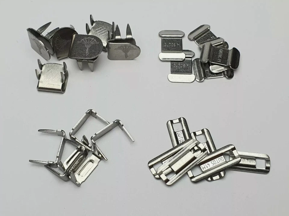 5 Set Joop Haken und Ösen Hosenhaken Verschluß silber ohne Nähen zum Nieten - Bild 1 von 1