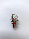 Vintage Peanuts Snoopy  Pin Motorbike / Scooter - Brass Enamel Brooch, Brand New