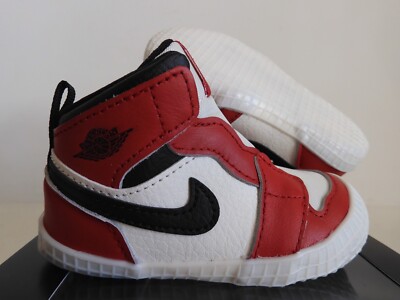 NIKE JORDAN 1 CRIB BOOTIE ''CHICAGO LOST AND FOUND'' VAR RED SZ 4c [AT3745-612]