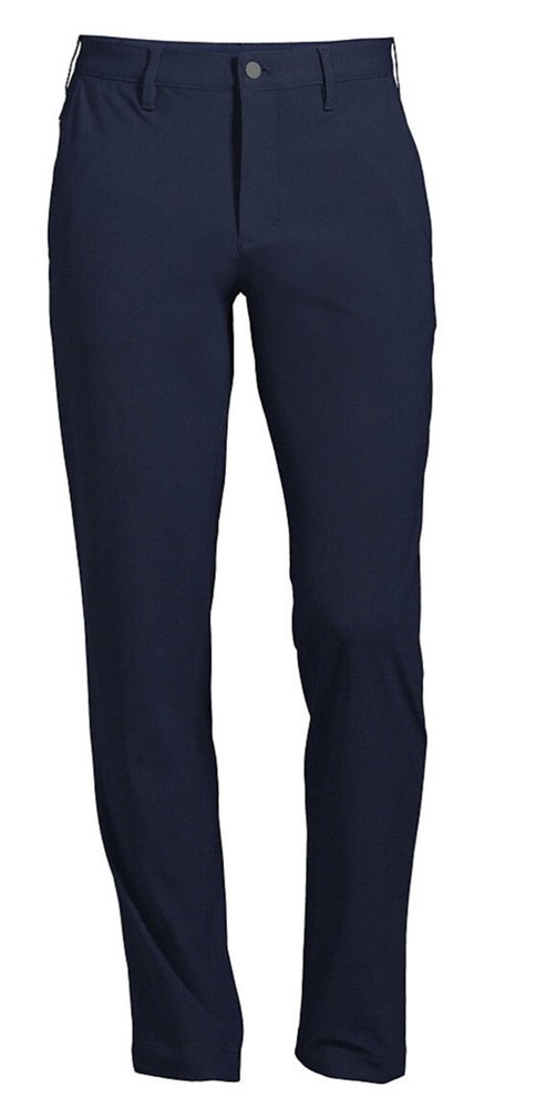 Men's Lands End 5 Pocket Performance Pants 35x32 Traditional Fit Radiant Navy