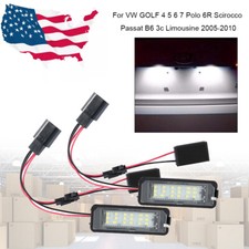 2pcs Led License Plate Lights For Vw Golf Mk4 Mk5 Mk6 Passat Eos Error Free