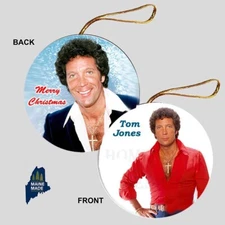 TOM JONES Christmas Ornament - Vintage Collectible 1970s 1960s Retro Singer Gift