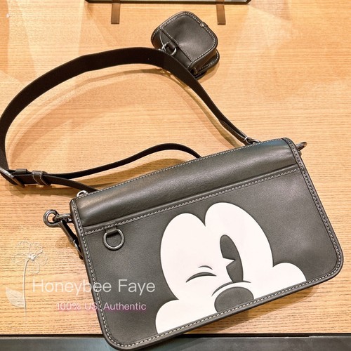 NWT Disney X Coach Heritage Convertible Crossbody With Wink Mickey Mouse CM030 - Picture 4 of 12