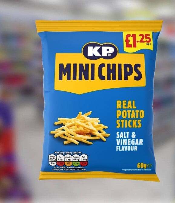 KP Mini Chips Salt And Vinegar 60g Full Box (20 Pack)
