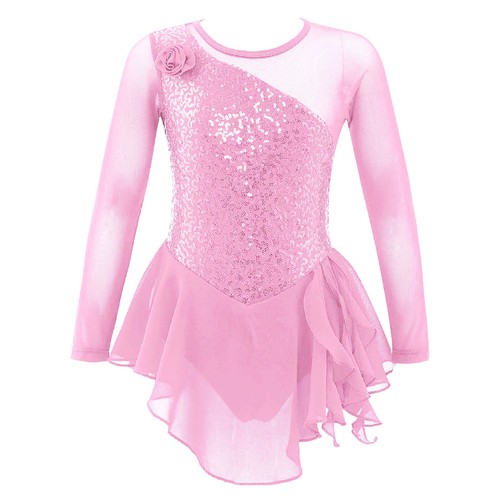 Kinder Mädchen Ballett Sport Tanzkleidung Kleid Tanz Outfit Performance Set Netz - Bild 59 von 86