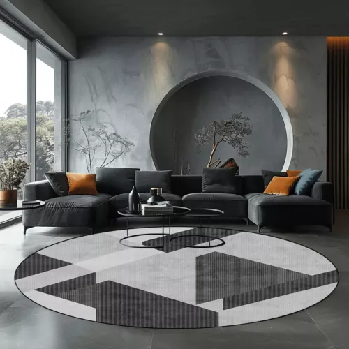 Runder Teppich Wohnzimmer Modern Luxus Zuhause Schlafzimmer Dekor Teppiche Großflächenmatten - Bild 27 von 32
