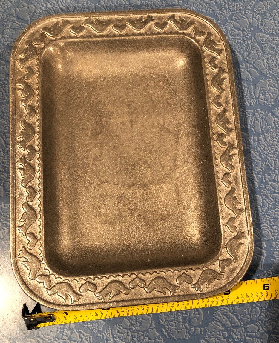 Wilton Armetale Dish Doves & Hearts Small Tray Appetizer Trinket Plate Pewter eBay