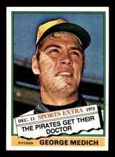 1976 Topps Traded Baseball #146T George Medich Signed Auto (no COA)